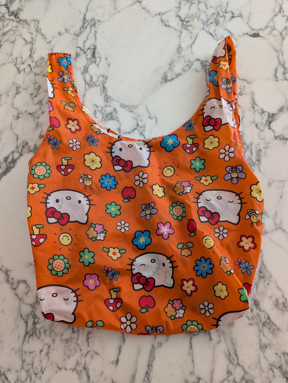 Baggu Hello Kitty Orange Floral Reusable Bag